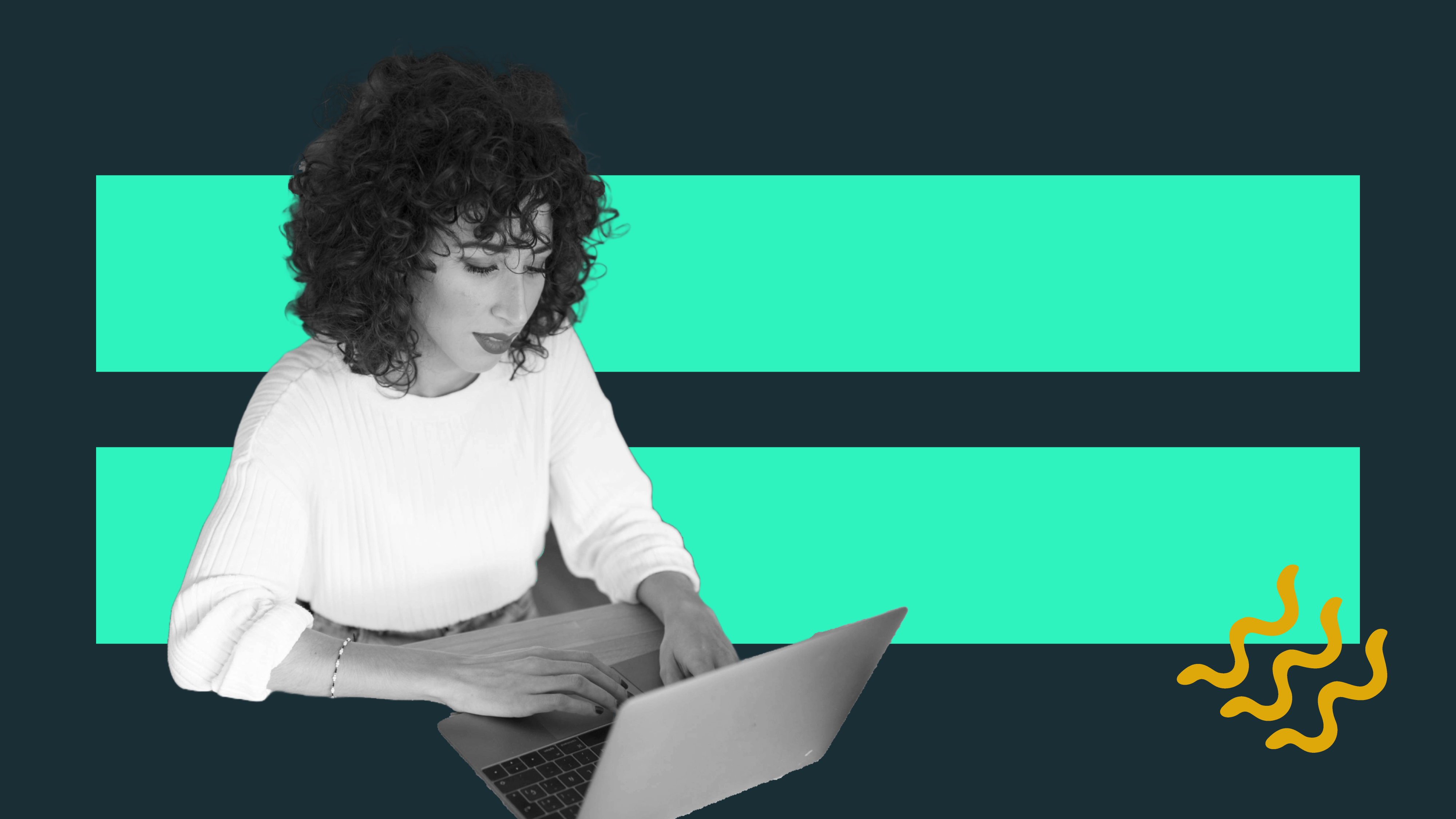 A woman sets up her affiliate marketing side hustle on a laptop